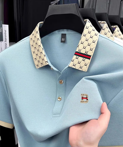 Luxury B letter polo shirt men summer fashion