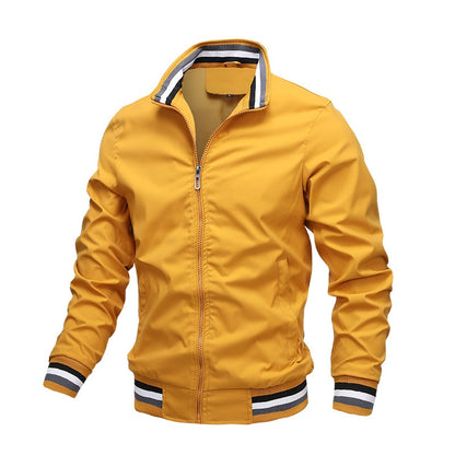 Men's Autumn Winter Waterproof Zipper Bomber Jacket