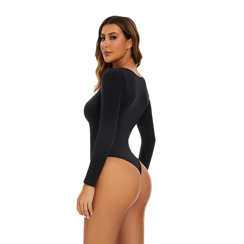 GUUDIA Seamless Long Sleeve Bodysuit – Tummy & Waist Shaper