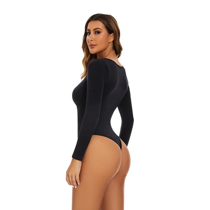 GUUDIA Seamless Long Sleeve Bodysuit – Tummy & Waist Shaper