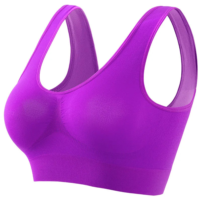 Seamless sports bra women, padded yoga running underwear