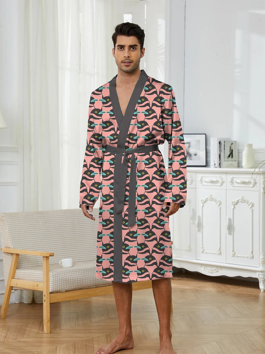 Men's 3D Penguin Quick-Dry Bathrobe