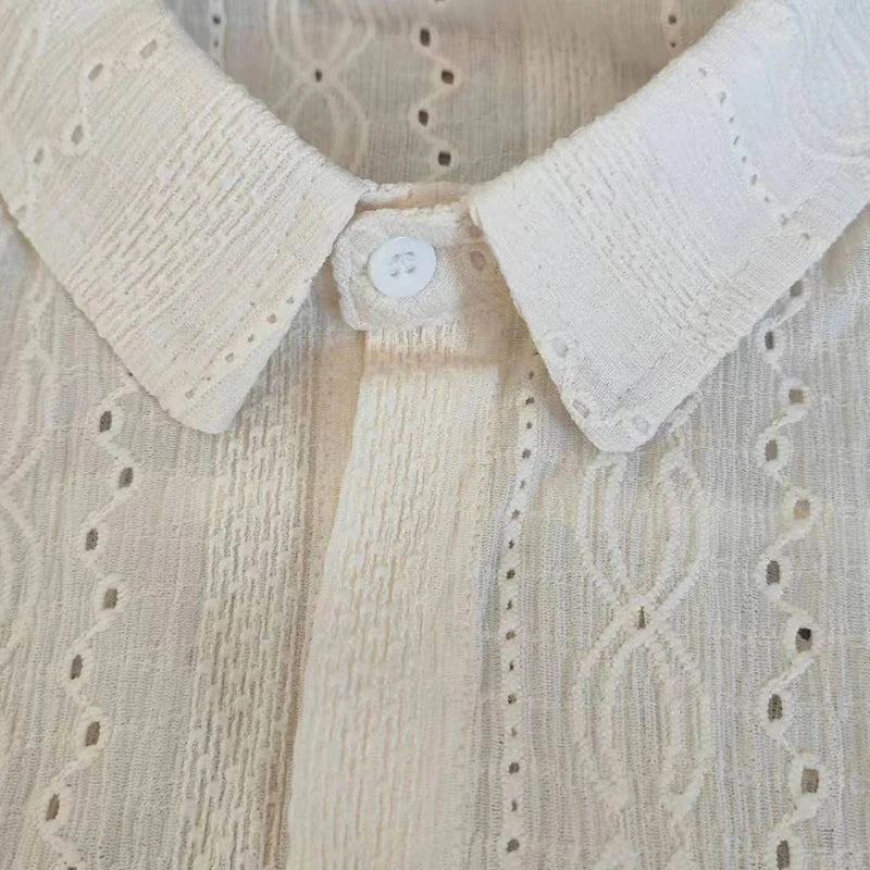 Men’s apricot mesh shirt, sexy summer fashion