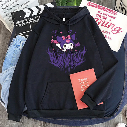 Kuromi Anime Cute Women's Hoodie Y2K Sweatshirt