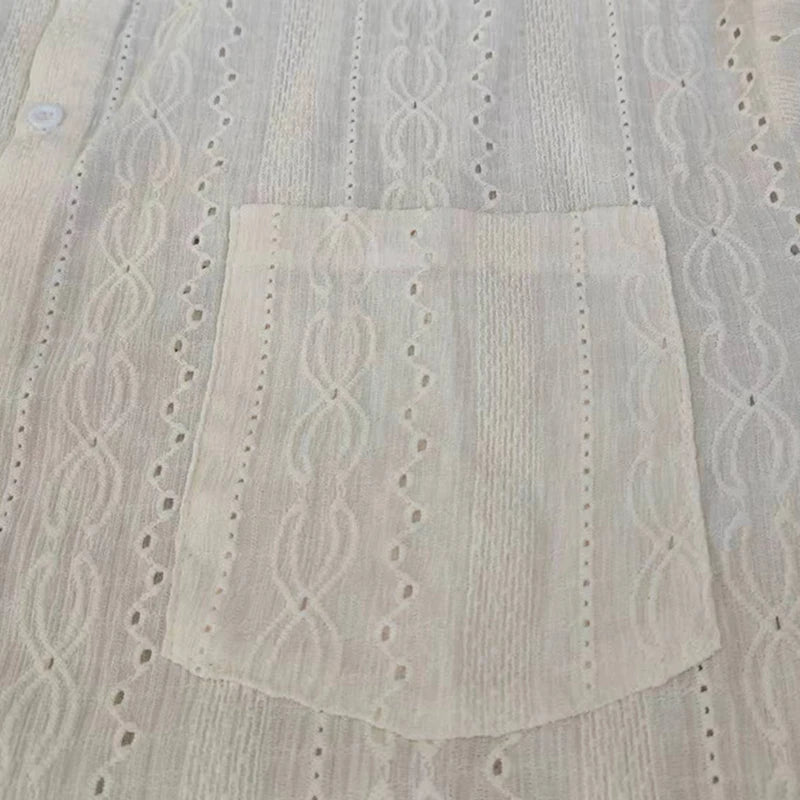 Men’s apricot mesh shirt, sexy summer fashion