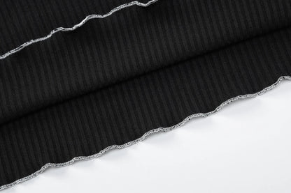 Dulzura Women’s Autumn Mini Dress – O-Neck, Long Sleeve, Ruffle Patchwork