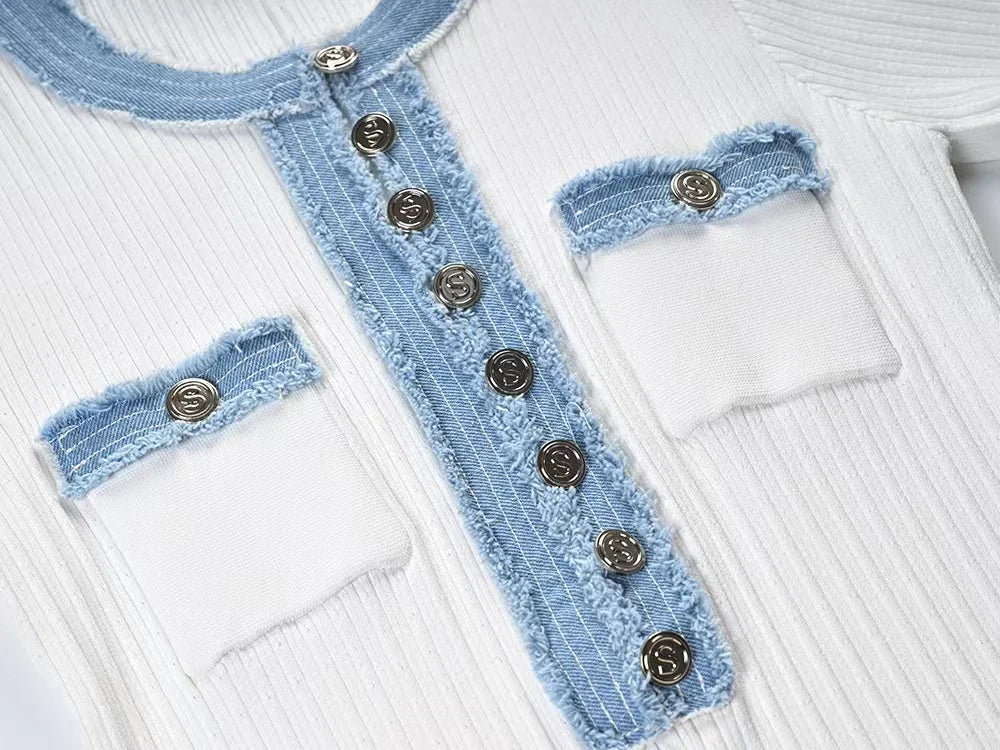 Elegant knit maxi dress, chic office bodycon style