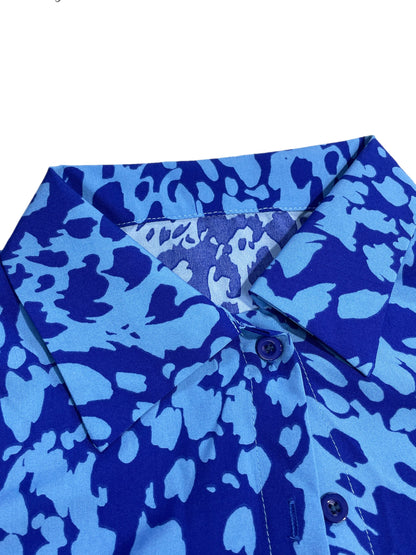 Elegant belted midi shirt dress, long sleeve, office casual