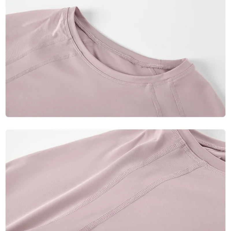Women Yoga Shirt Quick-Dry Breathable Workout Activewear