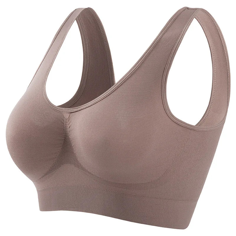 Seamless sports bra women, padded yoga running underwear