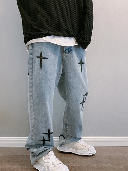 Men's Baggy Wide Leg Streetwear Jeans