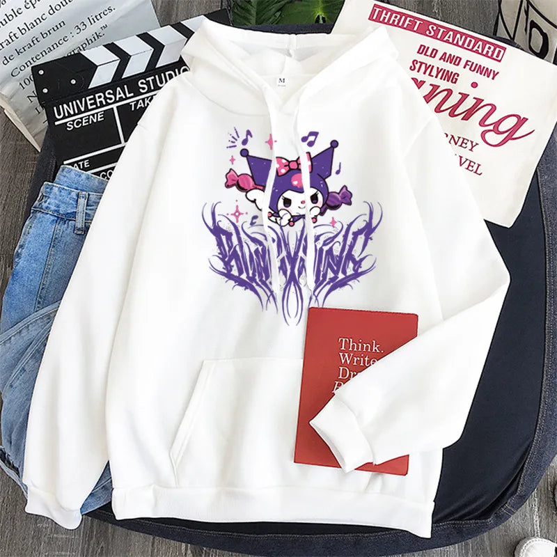 Kuromi Anime Cute Women's Hoodie Y2K Sweatshirt