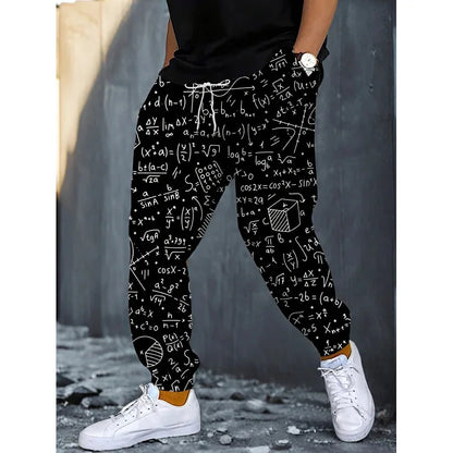 Men's Autumn 2025 Street Trousers – Soft 3D Graffiti