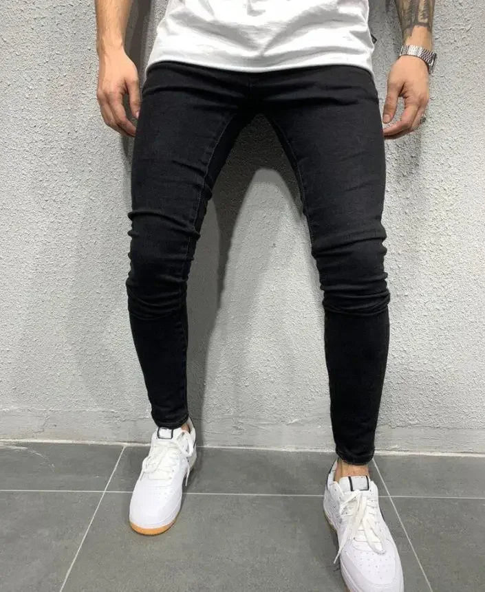 Men's Ripped Skinny Jeans – Stretch Hip Hop Denim