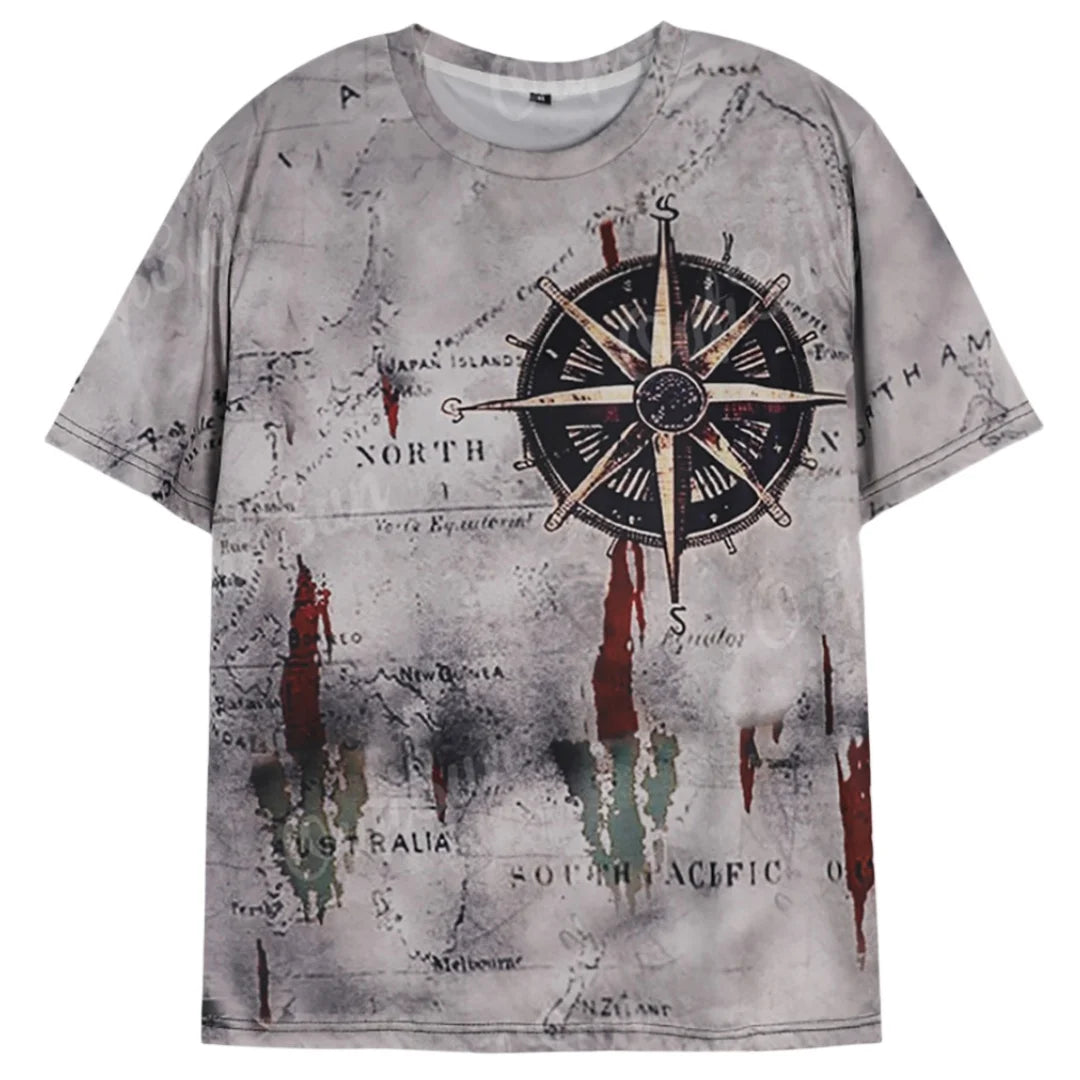 Men's Nautical Compass Tee – Summer Casual