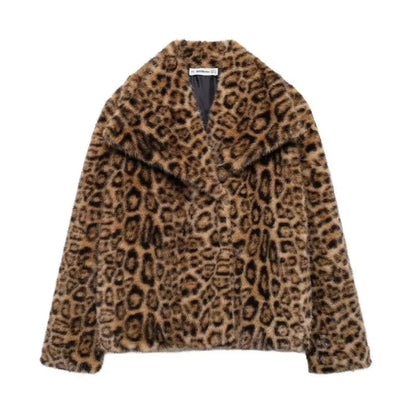 HH Women Faux Fur Coat – Warm Fluffy Jacket