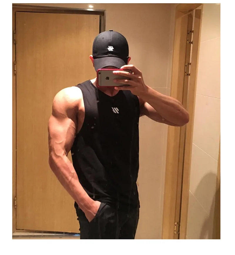 2024 Men's Fitness Mesh Tank Top – Gym & Running