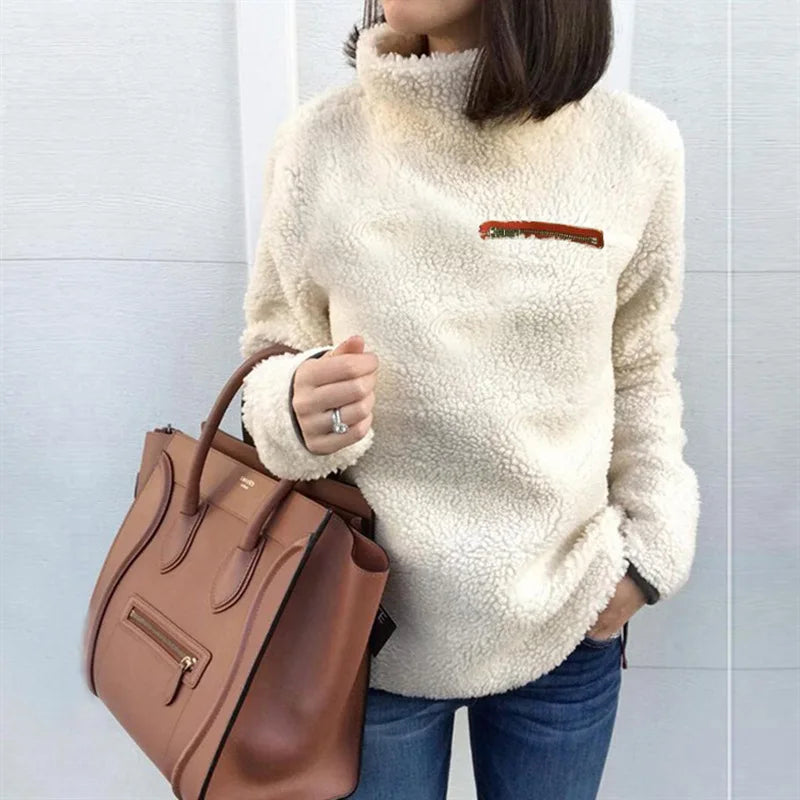 Cozy winter turtleneck sweater soft stylish sexy
