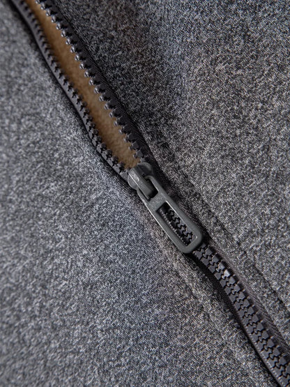 Men's Winter Zipper Jacket Fleece Hooded Coat