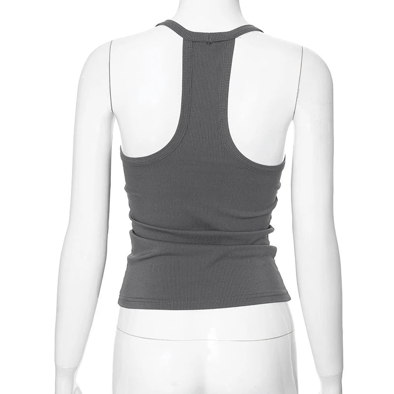 Women’s V-Neck Ribbed Tank Top – Spring/Summer 2025