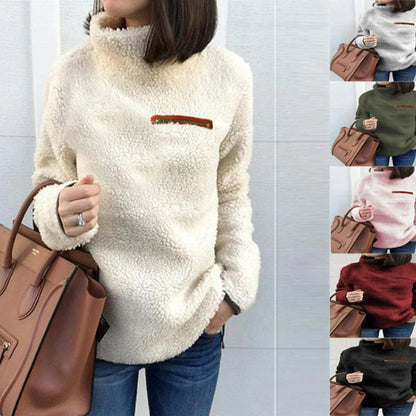 Cozy winter turtleneck sweater soft stylish sexy