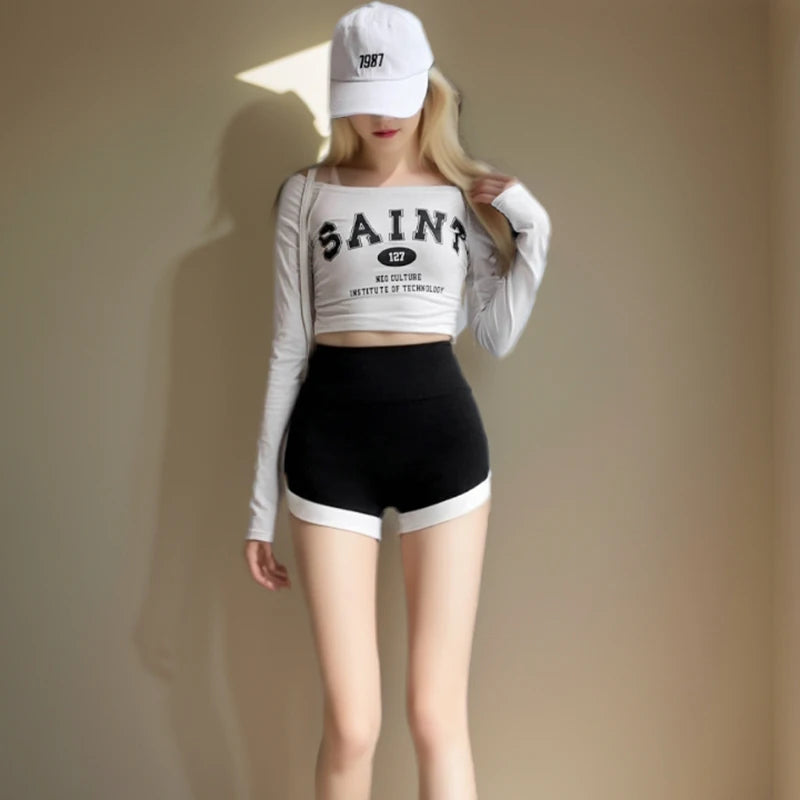 Women's Summer High Waisted Safety Shorts – Thin Shark Pants