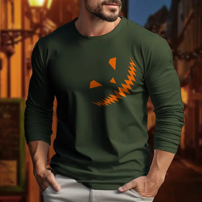 Men's Helloween 3D Graphic Long Sleeve T-Shirt