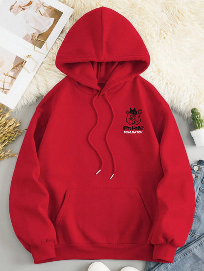 Cute Cat Cartoon Hoodie for Women – Casual Harajuku