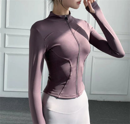 Women's Quick-Dry Sports Jacket – Yoga, Running, Fitness Top