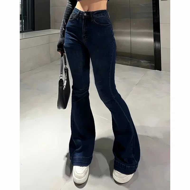Women's High Waist Flared Jeans Stretch Bootcut Denim Pants