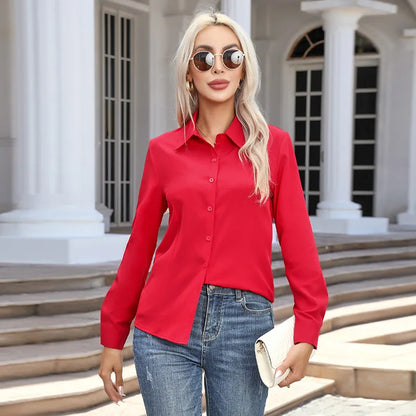 Women's Casual Long Sleeve Shirt Loose Fashion Top