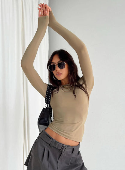 Slim Fit Women's Long Sleeve T-Shirt Y2K Streetwear