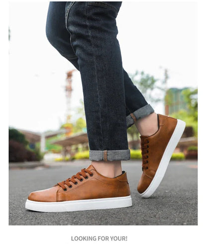 Classic British Leather Loafers Men Trendy Spring Shoes