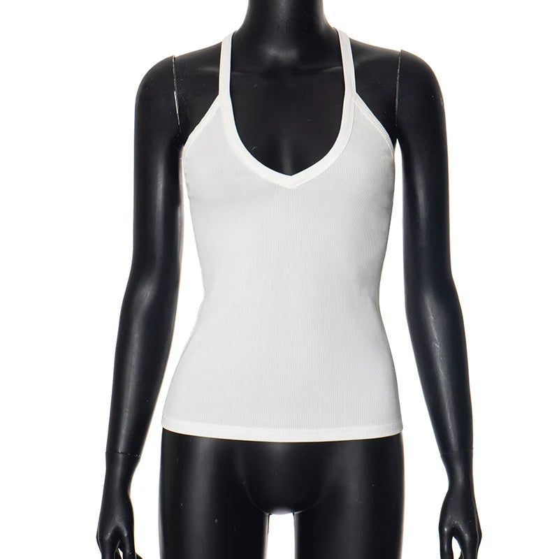 Women’s V-Neck Ribbed Tank Top – Spring/Summer 2025