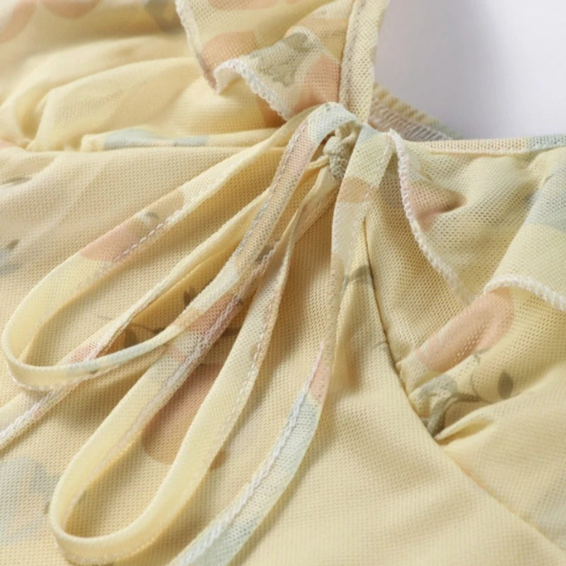 Sexy Summer Floral Dress – Sleeveless Backless 2025