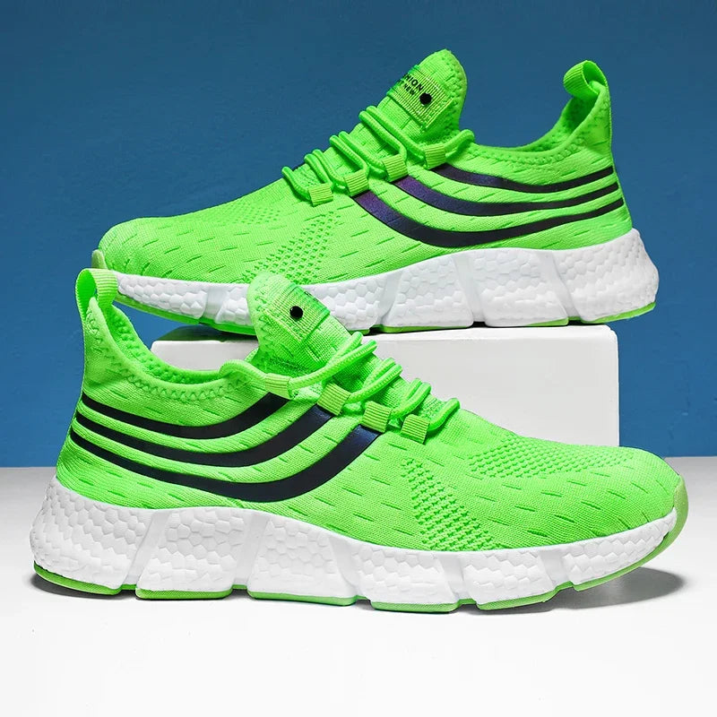 Lightweight breathable men sneakers running walking athletic shoes