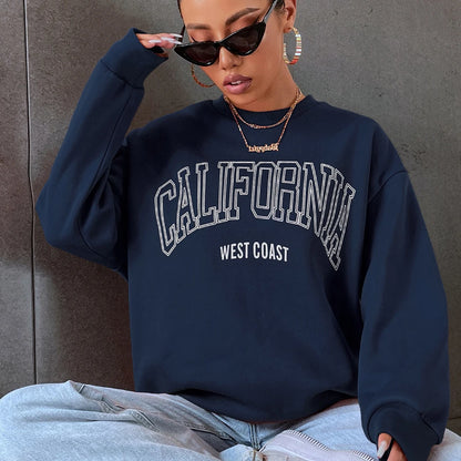 Korean Trend Women’s California Hoodie – Long Sleeve Pullover