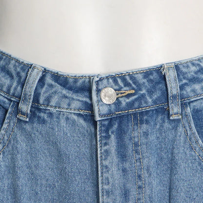 Trendy Women's High-Waist Denim | Street Multi-Pocket Jeans