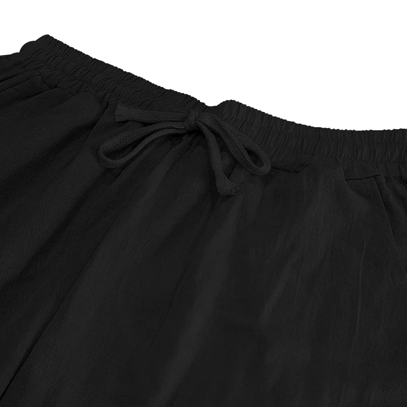 Men's Autumn Hip-Hop Cotton Linen Loose Casual Outdoor Sports Pants