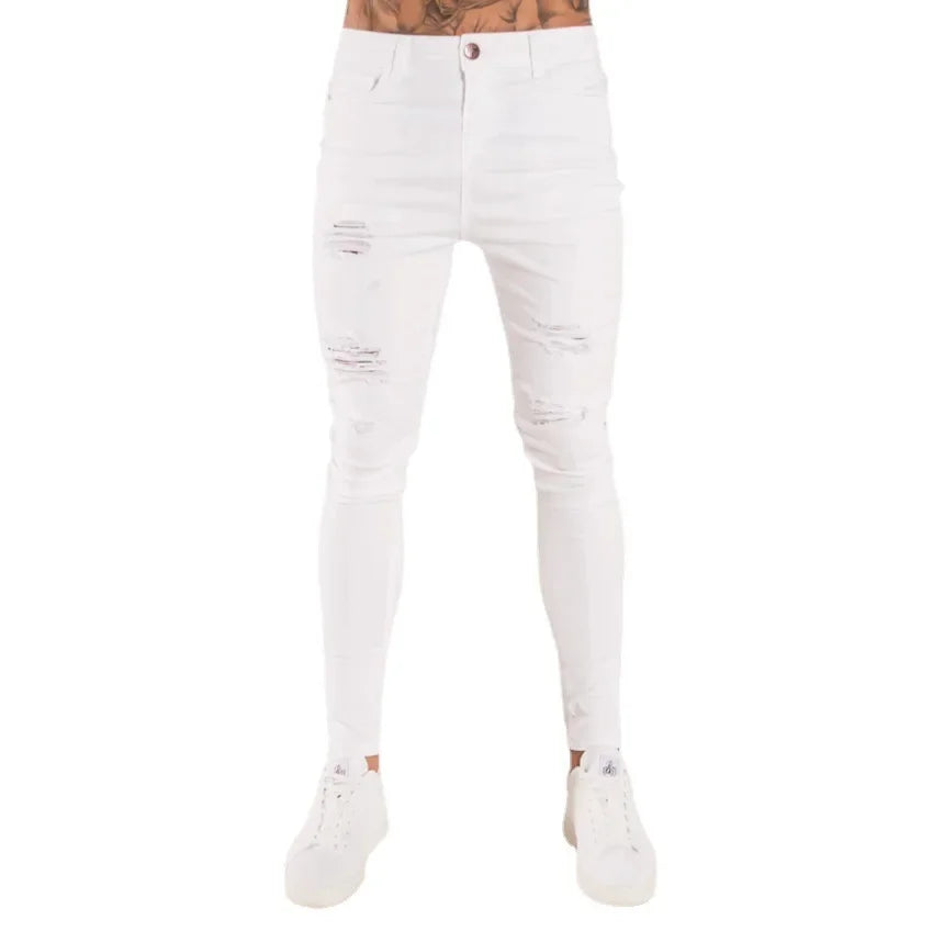 Men's Ripped Skinny Jeans – Stretch Hip Hop Denim