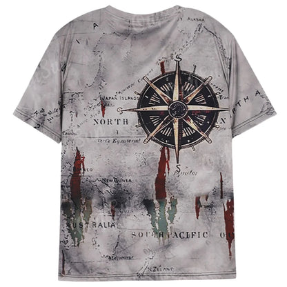 Men's Nautical Compass Tee – Summer Casual