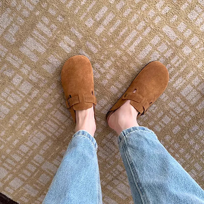 Stylish retro women’s shoes with soft soles, round toe, perfect for outdoor and beach wear