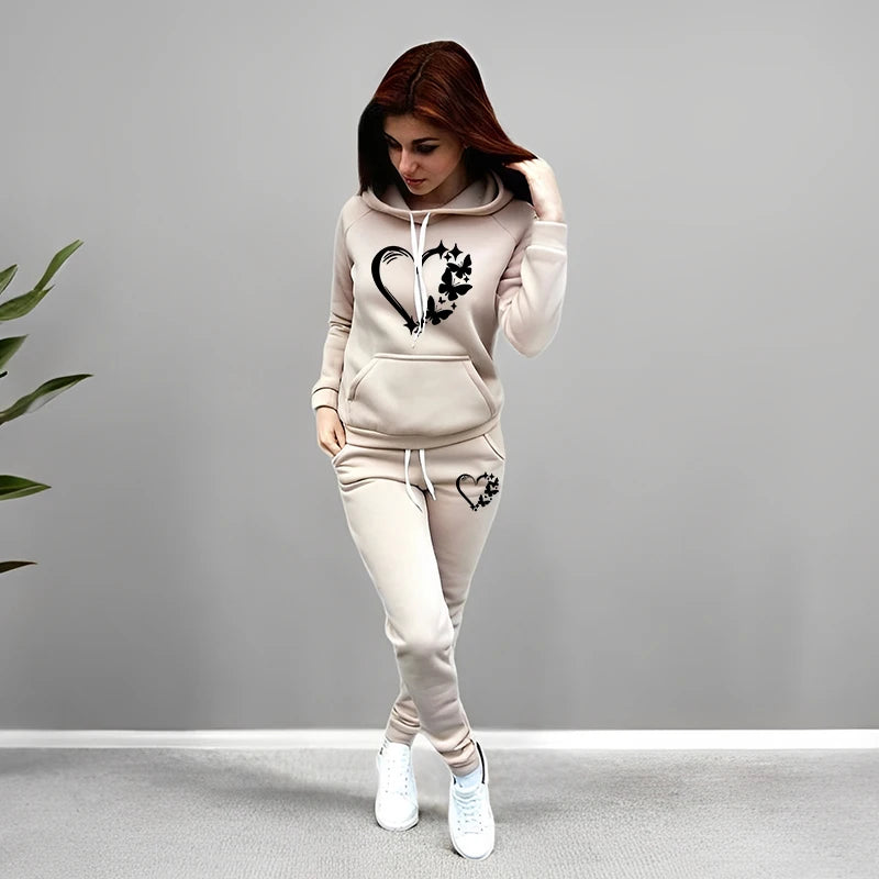 Women's Butterfly Jogger Set – Hoodie & Sweatpants 2025
