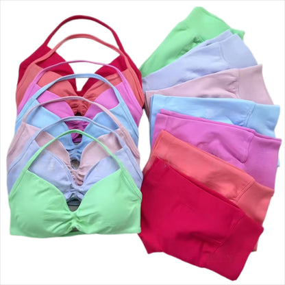 2PCS Women's Yoga Set – Bra & High Waist Shorts