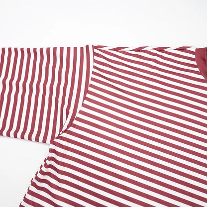 CUTENOVA Women’s Fall Stripe Sweatshirt & Shorts Set