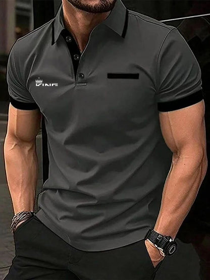 Men's Polo Shirt Summer Casual Golf Short Sleeve