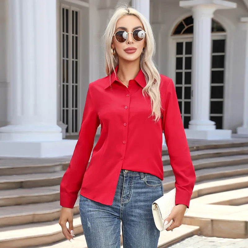 Women's Casual Long Sleeve Shirt Loose Fashion Top