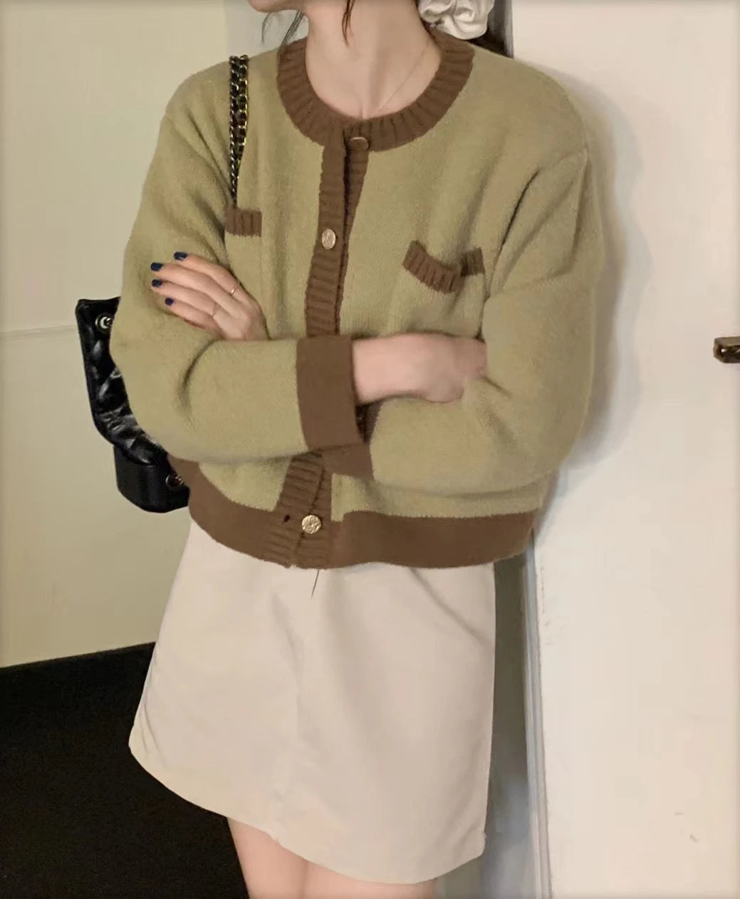 Autumn O-Neck Sweater Cardigan Women Knitted Jacket