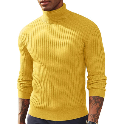 Autumn men’s slim fit turtleneck sweater, warm & thick