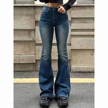 Women's High Waist Flared Jeans Stretch Bootcut Denim Pants